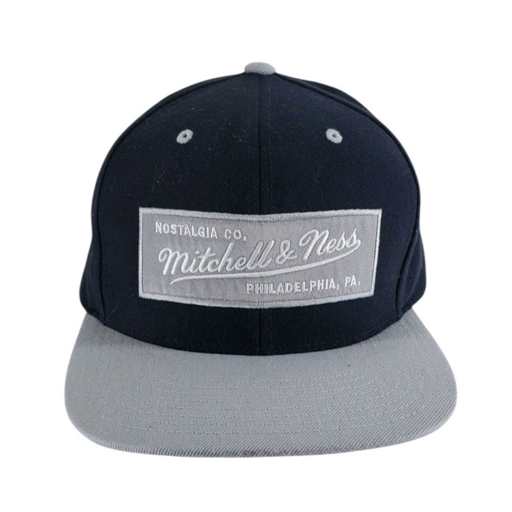 Mitchell Ness Nostalgia Snapback Hat Cap Baseball Onesize 2 Tone Navy Gray NWOT